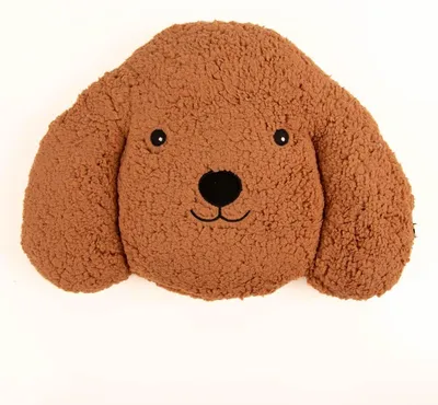 Produktbild von Kinderkissen Hund Teddyplüsch braun 36 x 24cm