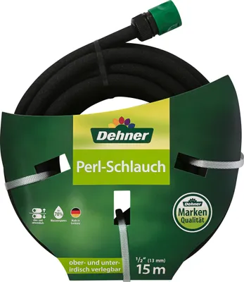 Produktbild von Dehner Perlschlauch zur Bewässerung, Länge 15 m, 1/2 Zoll, schwarz