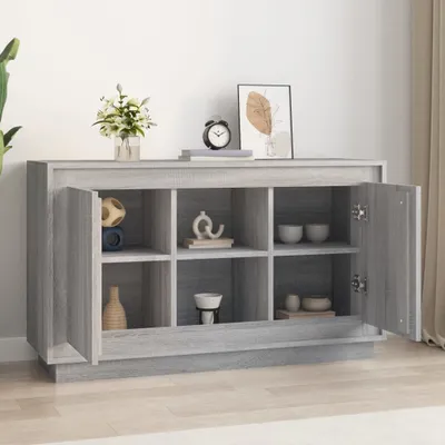 Produktbild von "im Diskont"Sideboard 1 PC Moderne für Wohnzimmer - Anrichte/Beistellschrank - Grau Sonoma 102x35x60 cm Holzwerkstoff - Kommoden DEMöbel58010