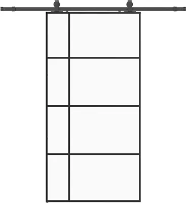 Immagine prodotto di Porta Scorrevole con Ferramenta Nera 102,5x205 cm in Vetro ESG