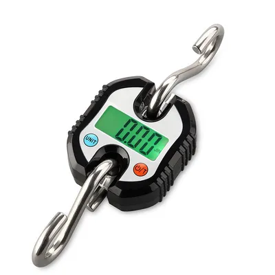 Produktbild von Digital Kranwaagen Gepäckwaage Kofferwaage Hakenwaage Küchenwaagen Tragbare Hängewaage Industriewaage 150kg, LCD Anzeige für Reisen Koffer, Fischerei