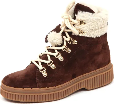 Produktbild von E5190 sneaker donna braun TOD'S scarpe tronchetto innen Fell Merino Schuh Frau