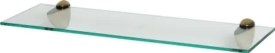 Produktbild von Harbour Housewares Schwebendes Glas-Badezimmerregal – 60 cm – Klar/Gold