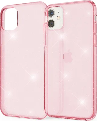 Produktbild von NALIA Glitzer Handyhülle für Apple iPhone 11 Hülle, Bling Silikon Handyhülle Cover Pink