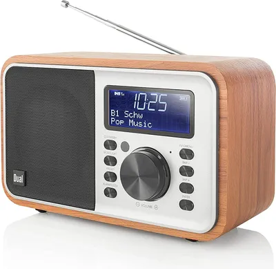 Produktbild von Dual DCR51 Tischradio DAB+, Radio Akkubetrieben, UKW Bluetooth Weckfunktion Radio (Digitalradio (DAB), UKW mit RDS, 3,00 W, Funkuhr Digital mit Licht