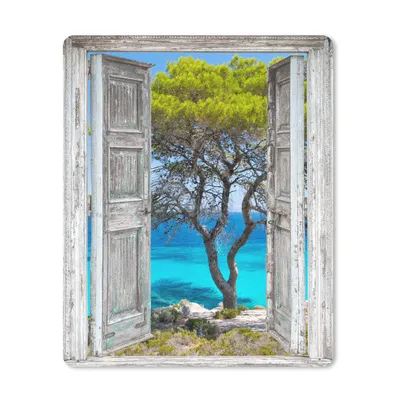 Produktbild von MuchoWow® Mauspad Mousepad Baum - Tropisch - Meer - Blick - Strand 30x40 cm - Mousepads - Maus Mat - Pad - Mausunterlage - Mausmatten