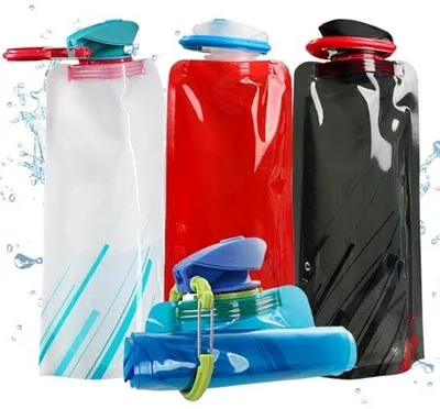 Produktbild von Famanu Faltbare Trinkflasche 4 Stück - Ideal für Wandern, Abenteuer und Reisen