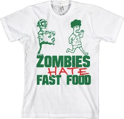 Produktbild von Zombies Hate Fast Food! - XX-Large - White