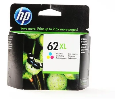 Zdjęcie produktu dla HP 62XL oryginalny wkład atramentowy trójkolorowy XL, Wysoki, Cyjan, Purpurowy, Żółty, Atrament barwnikowy, 11,5 ml, 1 szt., 415 stron(y)