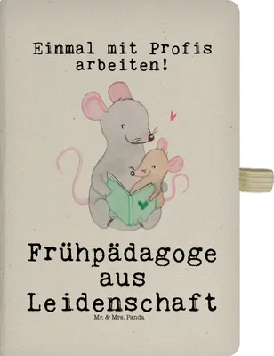 Produktbild von Mr. & Mrs. Panda Adressbuch Frühpädagoge Leidenschaft - Transparent - Geschenk, Studium, Kladde, Ausbildung, notizbuch, Spruch, A5, Lustig, Journal, din