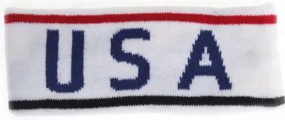 Produktbild von Wärmendes Stirnband in Weiß mit USA-Design für Sport und Training