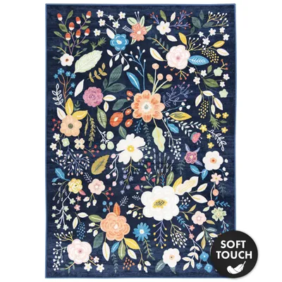 Produktbild von Floordirekt Teppich Damaskus, moderner Wohnteppich mit Blumendesign, rutschfest, pflegeleicht & strapazierfähig für Wohnzimmer, 160x230 cm