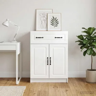 Produktbild von vidaXL Sideboard Hochglanz Weiß 66 x 34,5 x 87 cm Holzwerkstoff