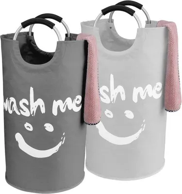 Productafbeelding van Opvouwbare Wasmand 95 Liter - Duurzame Wasbox voor Kleding en Dekens - Handvat en Waterdicht