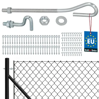 Produktbild von KOTARBAU® 50er Set Gewindespanner M6 verzinkter Stahl Spannschloss für Maschendrahtzaun geschlossener Drahtspanner mit offener Befestigungsschraube