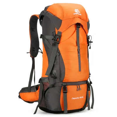Produktbild von 70L Wanderrucksack Wasserabweisender Kletter-Camping-Rucksack Reise-Tagesrucksack mit Regenschutz