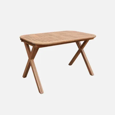 Produktbild von sweeek - Ausziehbarer Gartentisch aus Akazienholz für 4-6 Personen 120/180cm - Natur
