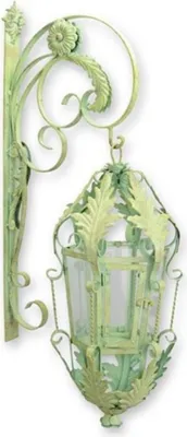 Barock Garten Terrassen Außen Metall Laterne Wandlaterne Grün Baroque Garden Terraces Outdoor Metal Lantern Wall Lantern Green