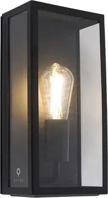 Zdjęcie produktu dla Inteligentna zewnętrzna lampa ścienna czarna z WiFi ST64 IP44 - Rotterdam