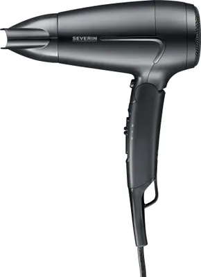 Zdjęcie produktu dla Podróżna suszarka do włosów SEVERIN czarna 1600 W