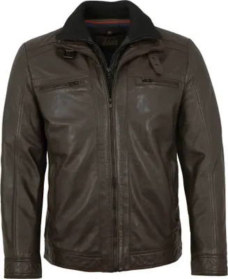 Produktbild von Existenz - Herren Lederjacke Lammnappa dunkelbraun : 62