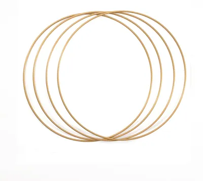 Imagen del producto de Anillos creativos de metal para pasatiempos artísticos, 4 unidades, color dorado oscuro, 25 cm. Ideales para hacer atrapasueños, macramé para colgar en la pared, ganchos, estilo bohemio