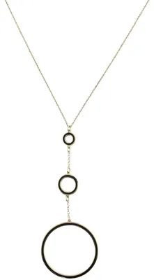 Produktbild von MIAMAR 1143422 Damen Collier Sterling-Silber 925 Gold schwarz 80 cm