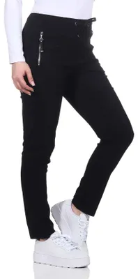 Produktbild von Chinohose mit Kordelzug Kurzgröße 19 bis 27 für Damen Hose Stretch Schlupfhose