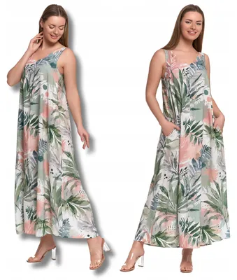 Productafbeelding van Zomerjurken – damesjurken, maat S – kleurrijke maxi-jurken – viscose jurken – strandjurken