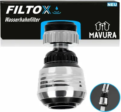Produktbild von FILTOX Wassersparer Wasserhahnaufsatz Strahlregler Schwenkbrause Mischdüse Perlator