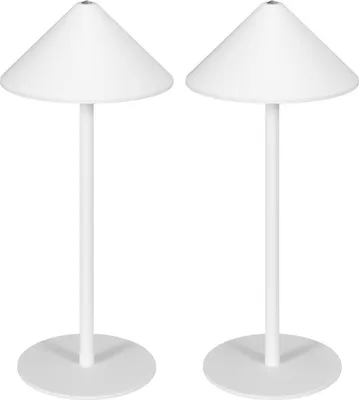 Immagine prodotto di Fortuna Lai Lampada da tavolo Set da 2 lampade da tavolo con 3 colori di luce, lampada da comodino ricaricabile USB A+C con interruttore touch per soggiorno, camera da letto Metallo, bianco