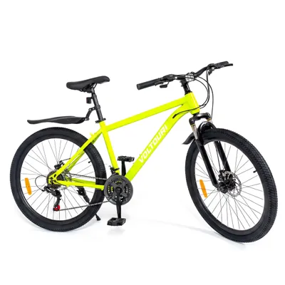 Obrázek produktu pro VOLTOURI horské kolo 26” – 21 rychlostí Shimano – neonově žluté – kotoučové brzdy