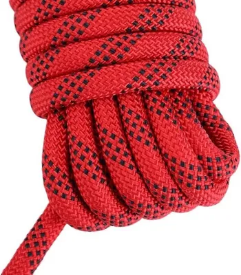 Nachhaltiges Paracord Kletterseil für Outdoor-Aktivitäten, Camping, Klettern und Rettungsoperationen, 12 mm, Rot, Erhältlich