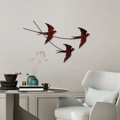 Obrázek produktu pro Wallity, Wallow, Dekorativní kovový doplněk na zeď, 100 % KOV, Vícebarevný, 42 x 70 cm
