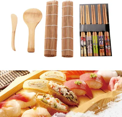 Produktbild von 13Pcs/set Bamboo Sushi Making Kit Familie Büro Partei hausgemachte Sushi Gadget für Lebensmittel-Liebhaber