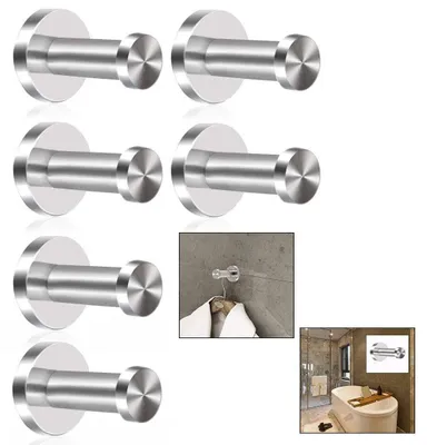 Obrázek produktu pro Sada 6 nerezových nástěnných háčků
