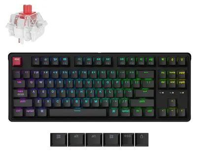 Immagine prodotto di Keychron C3 Pro 8K, cablato, USB, interruttore meccanico, QWERTY, LED RGB, nero