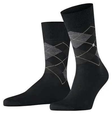 Immagine prodotto di Calzini da uomo Burlington, modello Manchester M, in cotone, fantasia, 1 paio, colore: nero e blu
