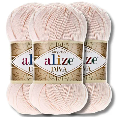 Produktbild von Alize 3x 100g Diva Wolle, Uni, Häkeln, Stricken (382)