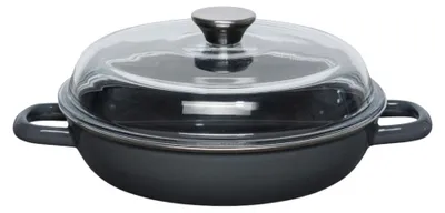 Produktbild von Riess Schmorpfanne mit Glasdeckel 24cm DARK GREY