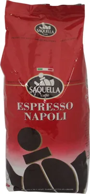 Produktbild von Saquella Caffè Espresso Napoli Kaffeemischung ganze Bohnen 1 Kg.