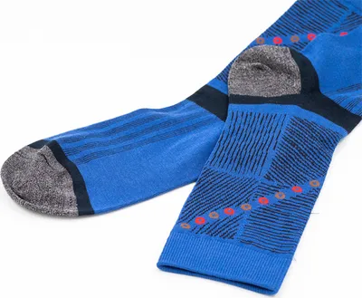 Produktbild von MEGAGROUP 2 Paar Casual Socken Stricksocken Größe 39-42 blau und grau