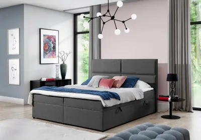 Obrázok produktu pre Kontinentálna posteľ s úložným priestorom 180x200 ARLUNE - antracitová