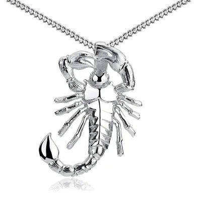 Produktbild von MATERIA Skorpion Anhänger für Herren Kette Sternzeichen Herrenschmuck aus 925 Sterling Silber rhodiniert KA-370