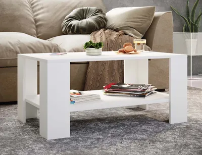 Produktbild von VCM Holz Beistelltisch | Couchtisch schlicht | Maße ca. H. 55 x B. 90 x T. 41 cm | Wohnzimmertisch | Sofatisch - Dalus