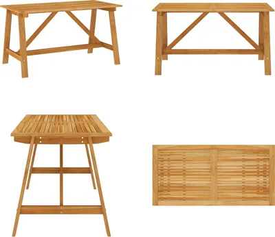 Image de vidaXL Table à manger de jardin 140x70x73,5 cm Acacia Massif - Table à manger de jardin - Table à manger en bois - Tables à manger en bois