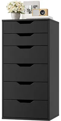 Obrázek produktu pro Vysoká úložná skříň s 6 zásuvkami FPB-550, 45 x 40 x 90,5 cm, černá
