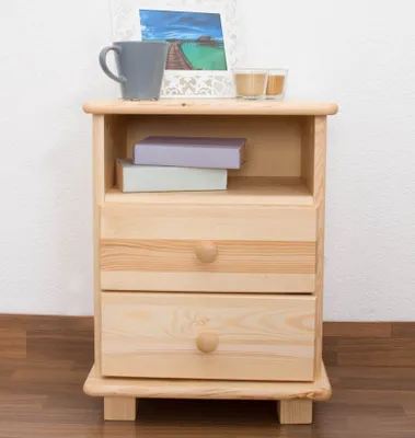 Produktbild von Nachtkommode Kiefer massiv Vollholz natur