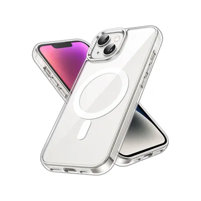 Produktbild von Handyhülle Schutzhülle für Apple iPhone 14 Plus Hülle kompatibel mit MagSafe Transparent Silikon Case