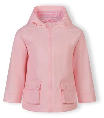 Produktbild von Minoti Regenjacke gefüttert wasserdicht rosa für Mädchen - Kinder Regenjacke mit Kapuze und Baumwollfutter